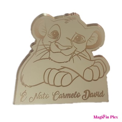 Calamita Sagomata 6x7 Oro/Argento/Rosa | Incisione | C-22
