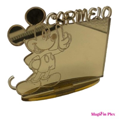 Portafoto 12cm con Personaggio e Base + Foto in PVC | Plex/Legno | C-27