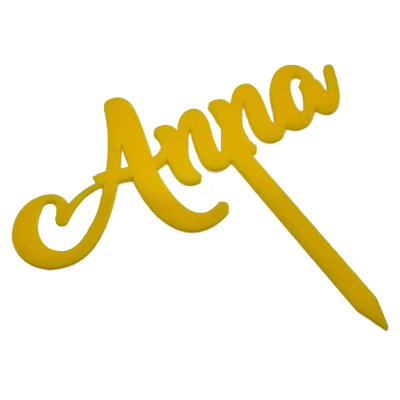 Cake Topper Sagomato Personalizzato 15cm Plex Oro Argento