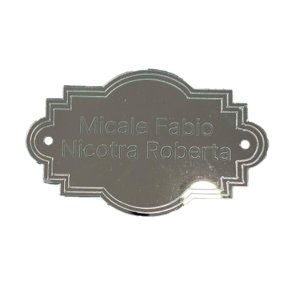 Dietroporta Personalizzato 15cm | Plex Oro Argento Legno